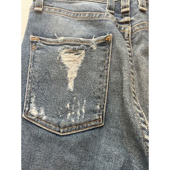 McGuire Distressed Stripe Down The Side Legs Crop Jeans Size 28 - Picture 14 of 16